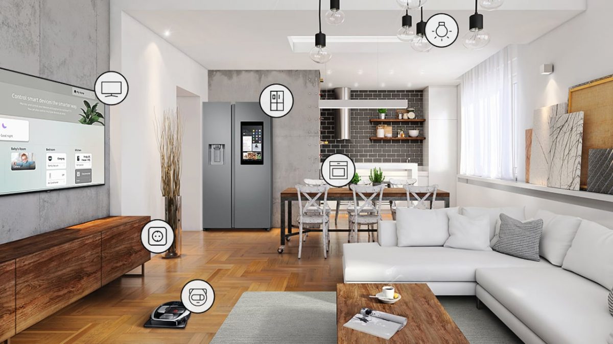 Apartment with SmartThings devices.