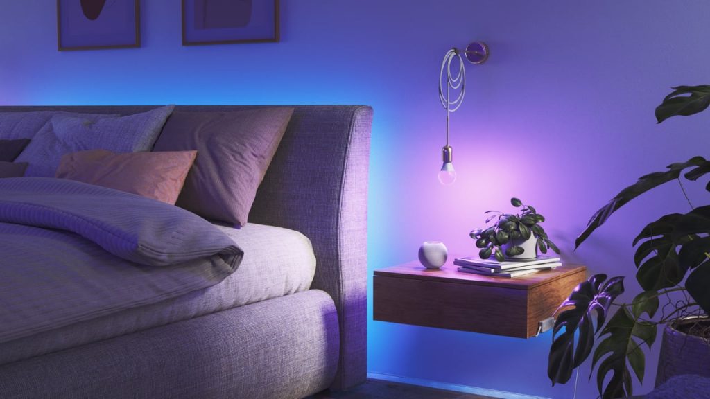 Nanoleaf Essentials Lampe im Schlafzimmer