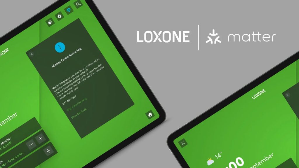 Tablets with Loxone software.