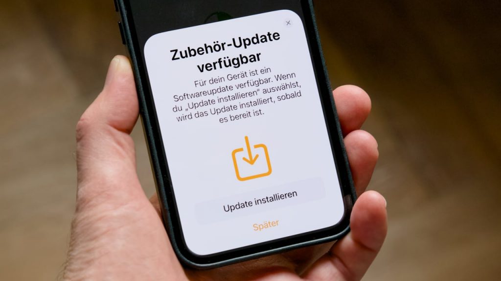 Software update on an iPhone