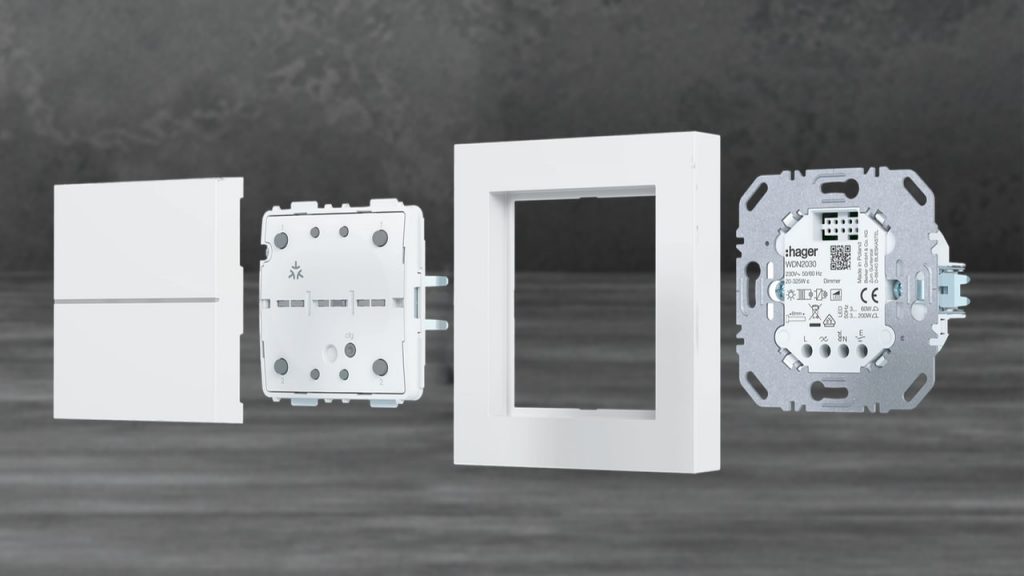 Die Komponenten der neuen Matter-fähigen Schalter von Hager im Detail.